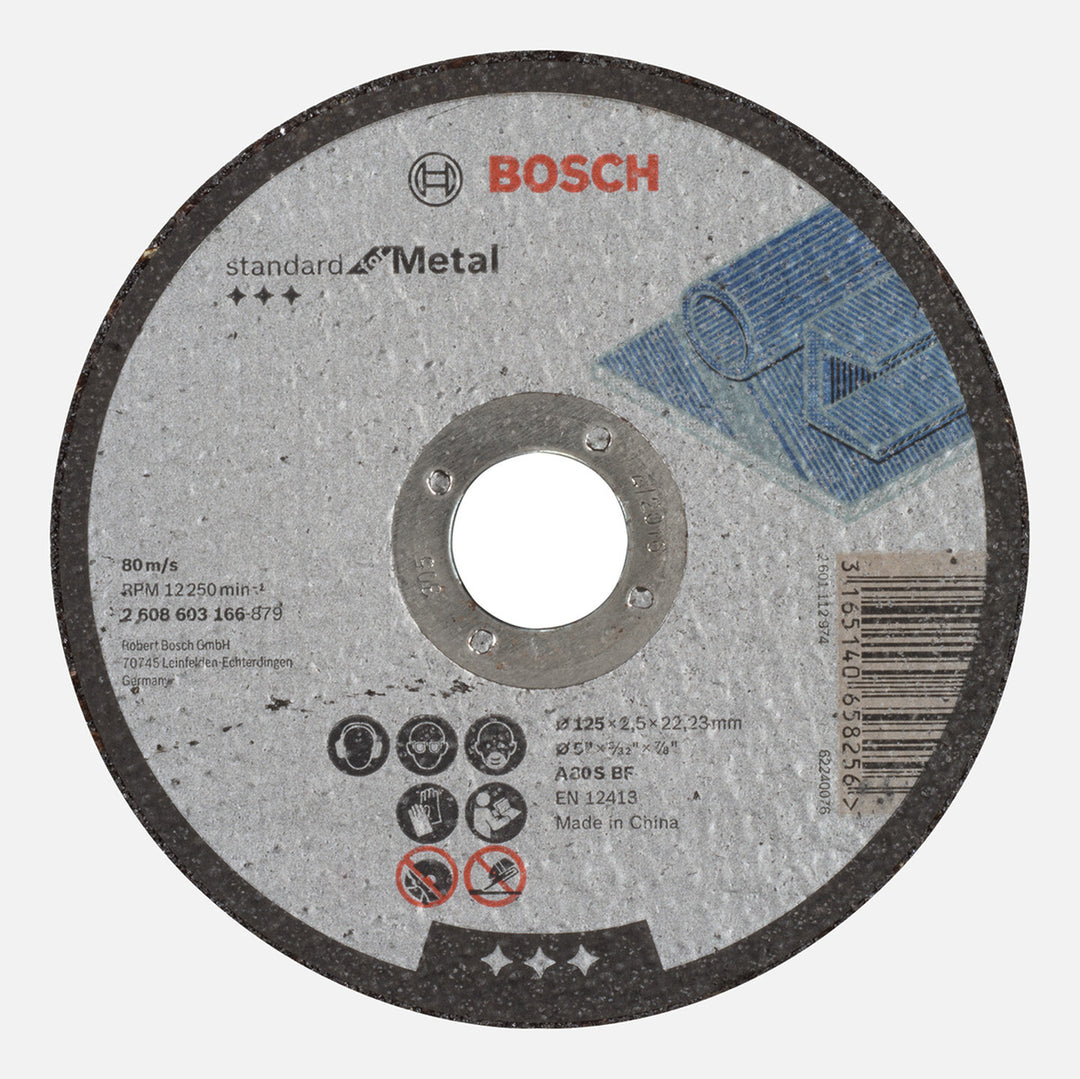 Bosch 125x2,5 mm Standard Seri Düz Metal Kesme Diski (Taş) 2
