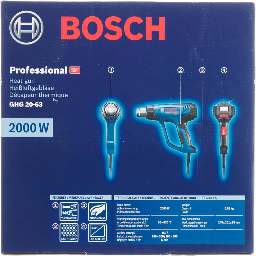 Bosch Profesyonel GHG-20-63 2000W Sıcak Hava Tabancası 7