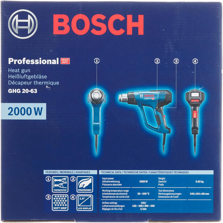 Bosch Profesyonel GHG-20-63 2000W Sıcak Hava Tabancası 7