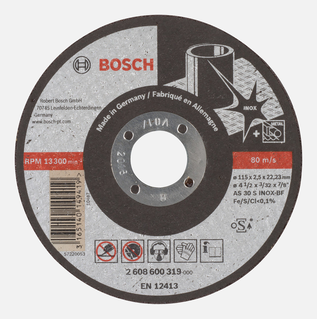Bosch 115x2,5 mm Expert Serisi Düz Inox (Paslanmaz Çelik) Kesme Diski (Taş) 2