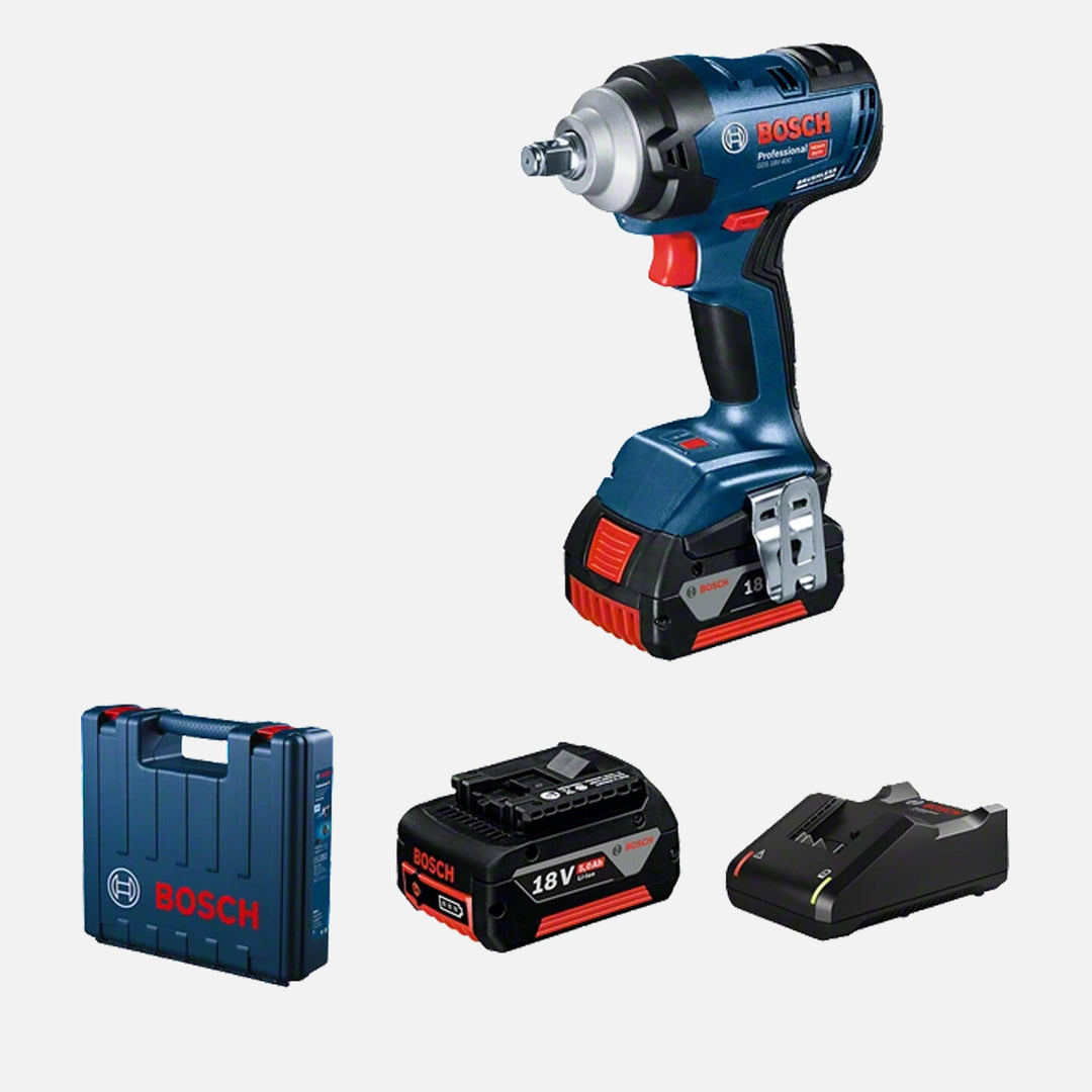 Bosch Profesyonel GDS 18V-400 5 Ah Çift Akülü Li-ion Darbeli Akülü Vidalama