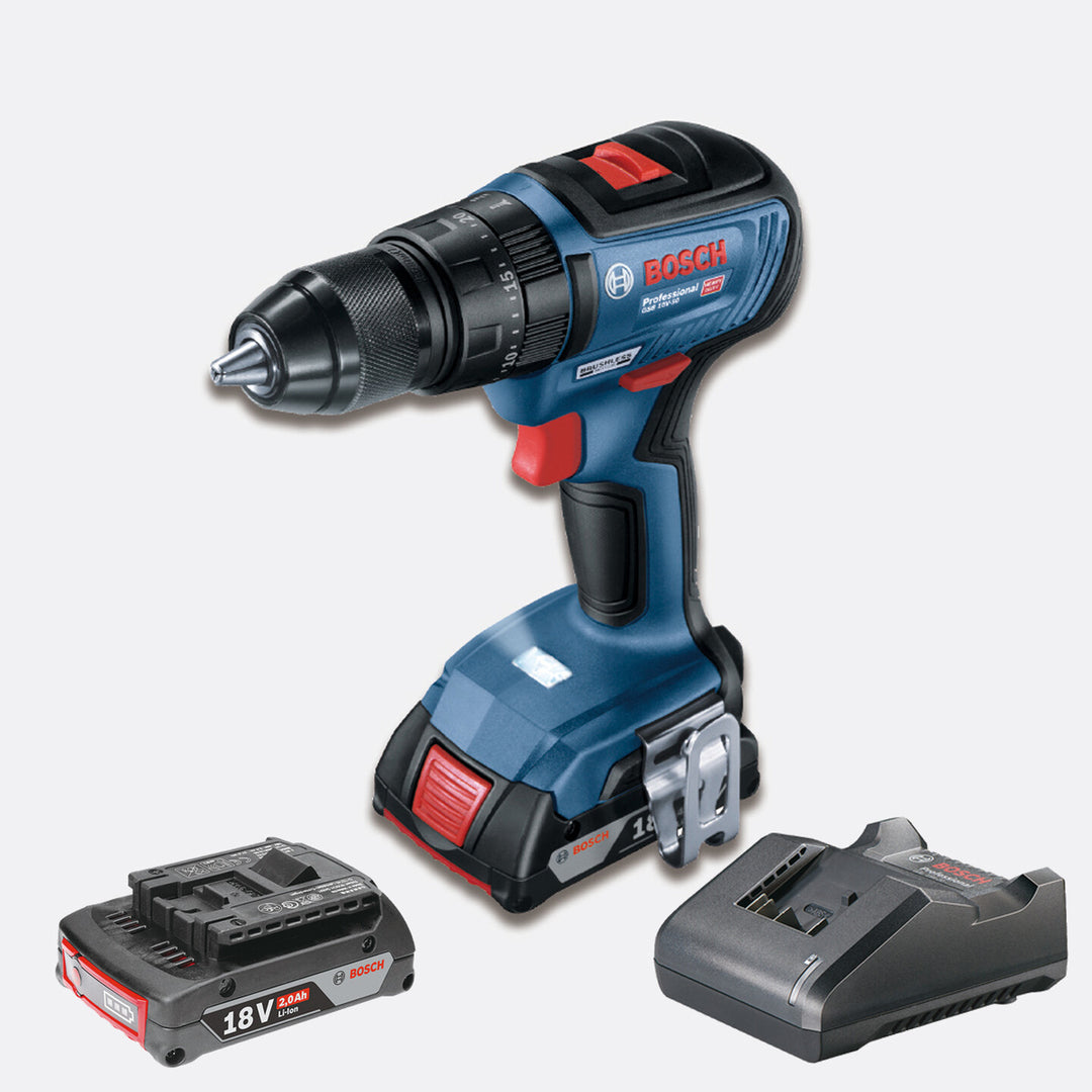 Bosch Profesyonel GSB-18V-50 18V 2 Ah Li-ion Darbeli Çift Akülü Vidalama