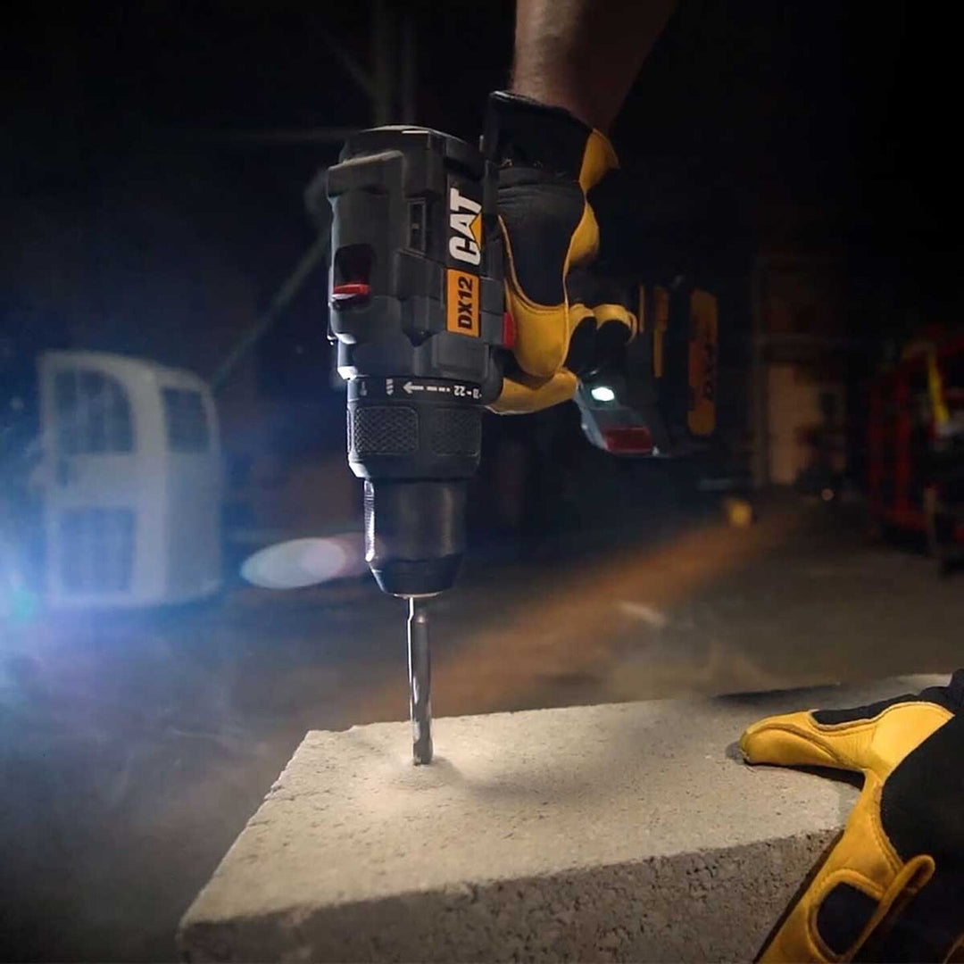 Cat DX12SET 18Volt/2.0Ah Li-ion Çift Akülü Kömürsüz Profesyonel Şarjlı Darbeli Matkap (201 Parça Delme/Vidalama Uç Seti Hediye) 9