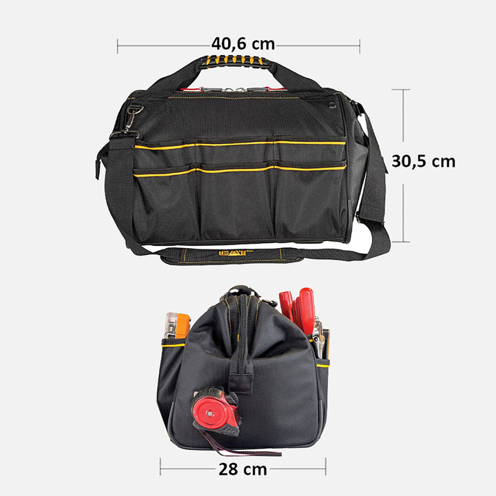 Cat DA980192 16`` Ağır Hizmet Geniş Ağızlı Bez Alet Takım Çantası 2