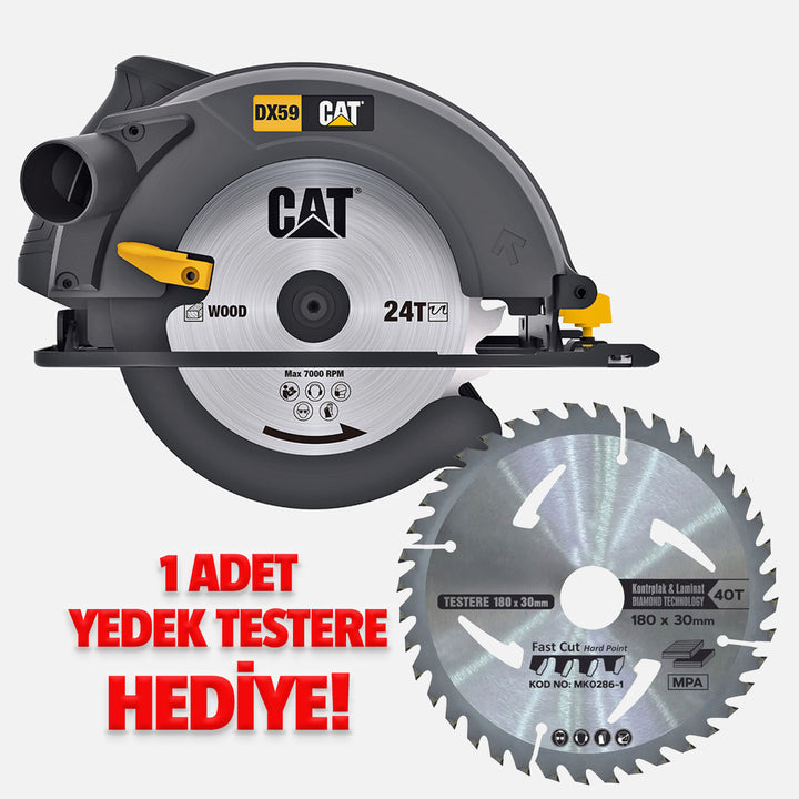 CAT DX59 1400Watt 185mm Profesyonel Daire Testere 2
