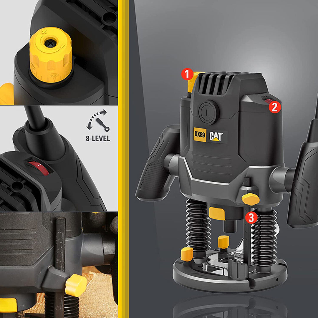 CAT DX89 2100Watt 12mm Profesyonel El Frezesi 9