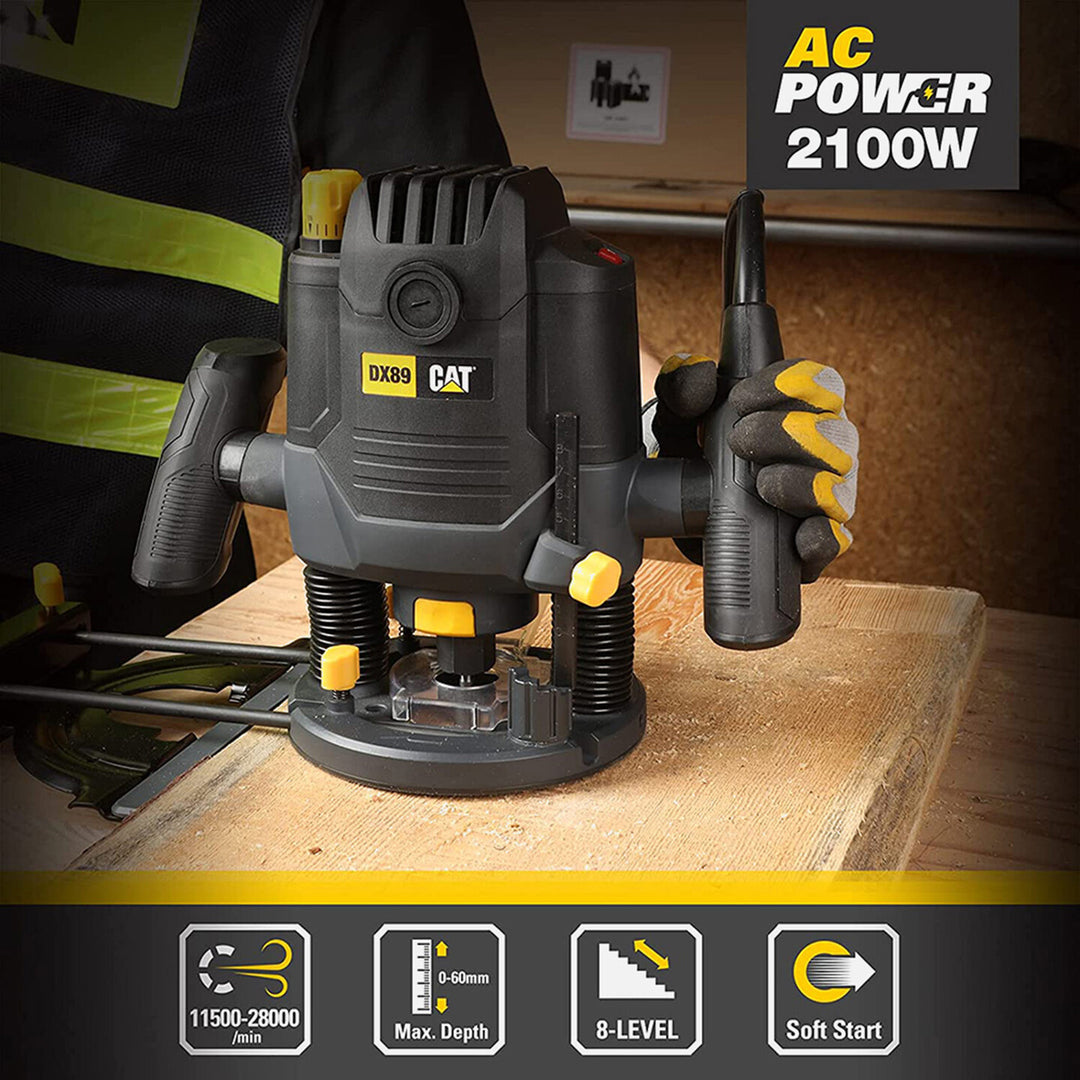 CAT DX89 2100Watt 12mm Profesyonel El Frezesi 10
