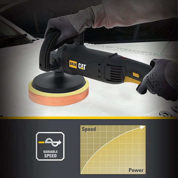 CAT DX38 1400Watt 180MM Devir Ayarlı Profesyonel Polisaj Makinesi 3