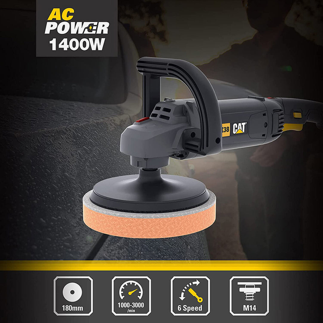 CAT DX38 1400Watt 180MM Devir Ayarlı Profesyonel Polisaj Makinesi 5