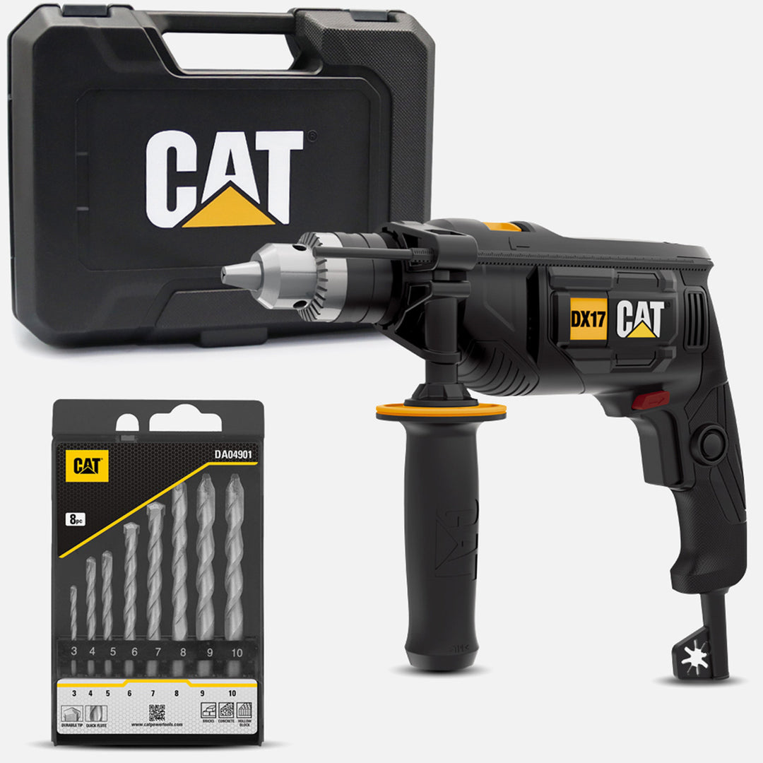 CAT DX17.1 750Watt 13mm Profesyonel Darbeli Matkap + 8 Parça Aksesuar 10