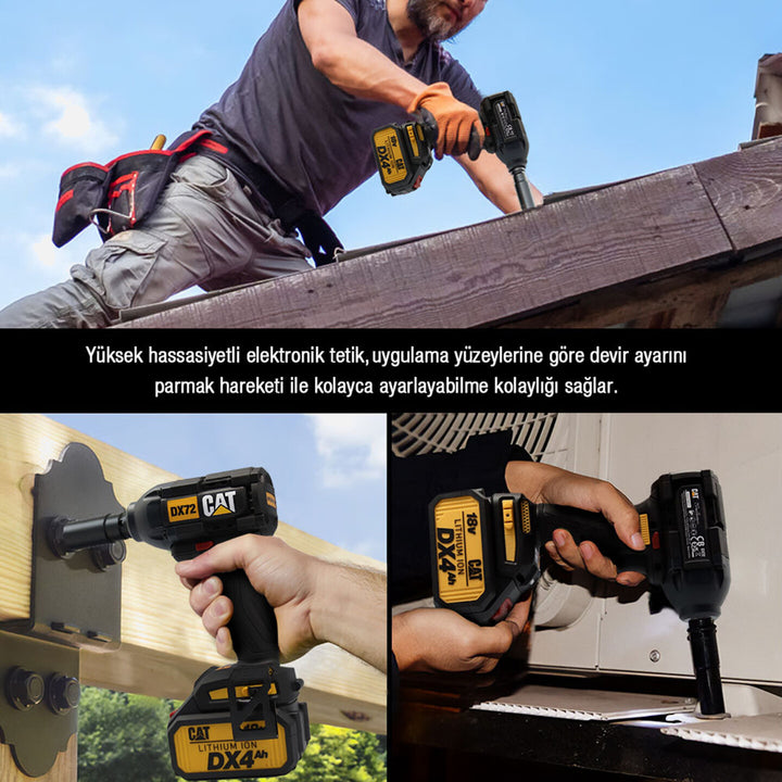 CAT DX72 18V - 4.0Ah Çift Akülü Şarjlı Profesyonel Kablosuz Vidalama 2