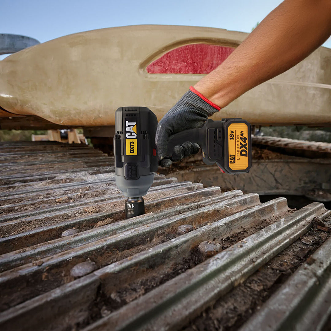 CAT DX73 18Volt 4.0 Ah. Çift Akülü 1700/2100Nm Kömürsüz Profesyonel Şarjlı Somun Sıkma 6
