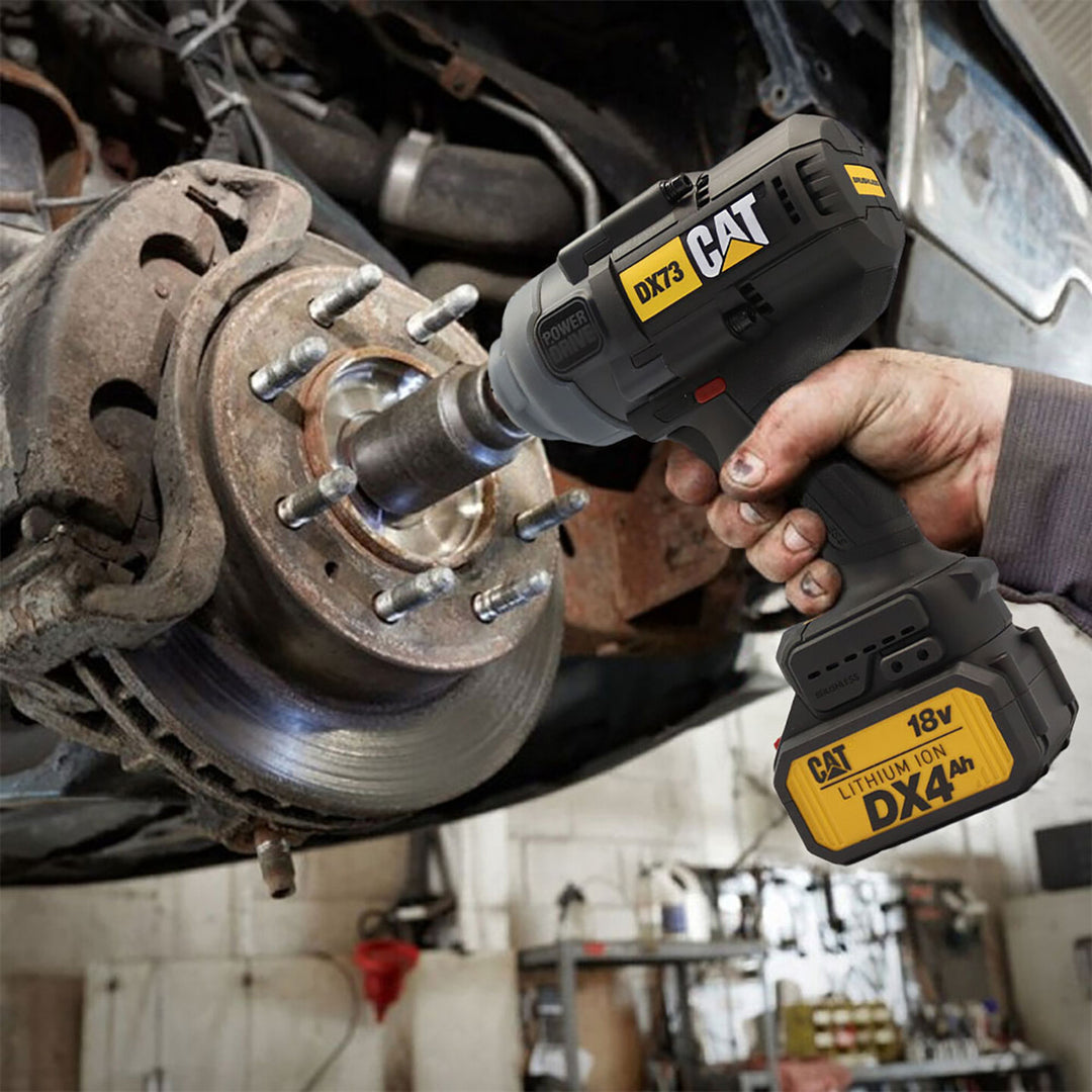 CAT DX73 18Volt 4.0 Ah. Çift Akülü 1700/2100Nm Kömürsüz Profesyonel Şarjlı Somun Sıkma 10