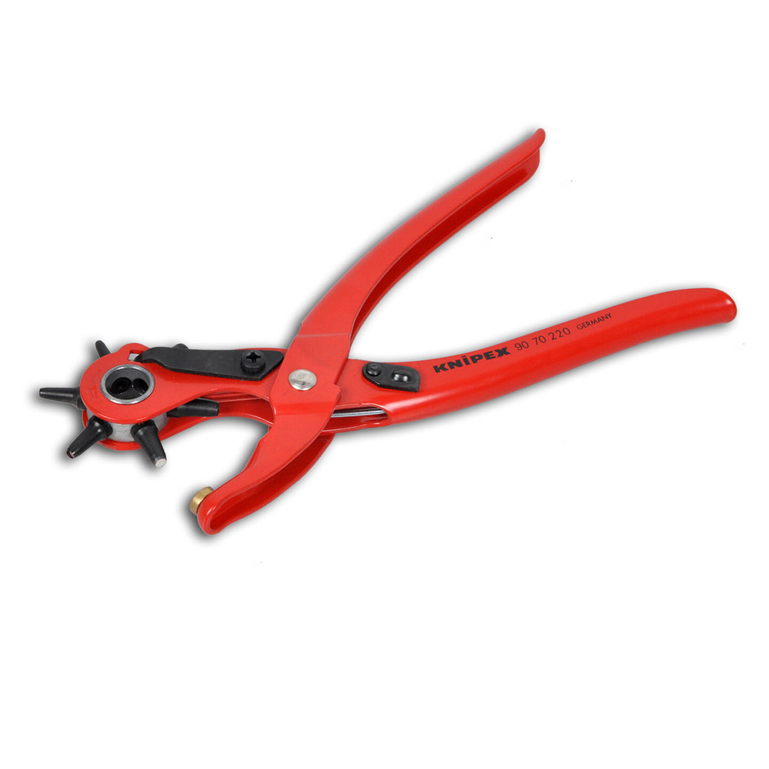 Knipex Toz Kaplamalı 220 mm Delik Açma Pensesi (Döner Kafali) Kırmızı
