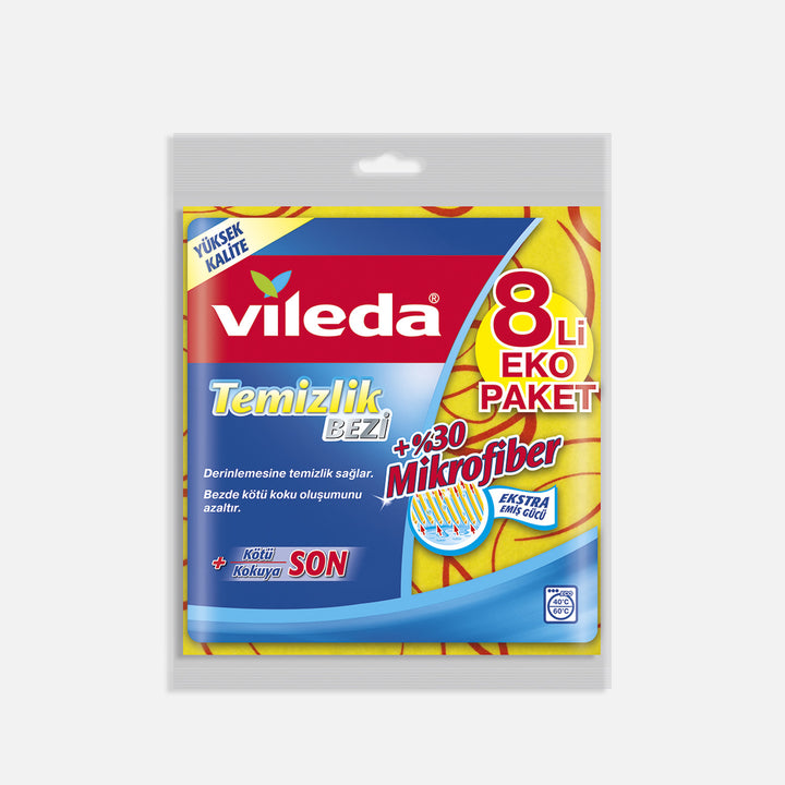 Vileda %30 Mikrofiberli Temizlik Bezi 8`li 3