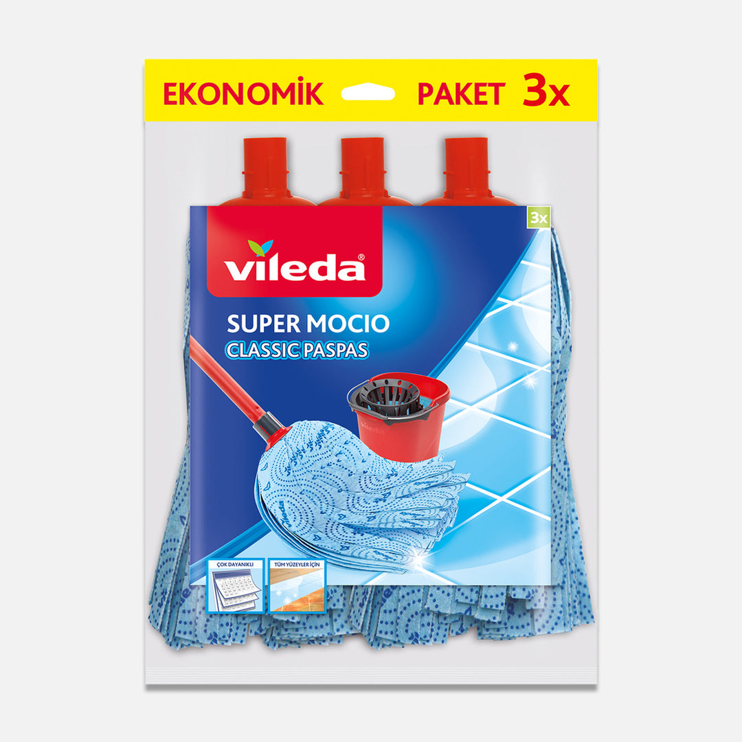 Vileda Super Mocio Klasik Yedek Paspas 3`lü Ekonomik Paket