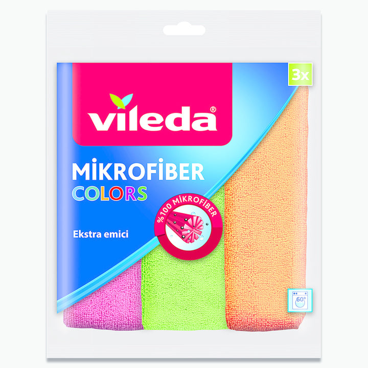 Vileda Colors Ekstra Emici Mikrofiber Bez 3`lü Paket