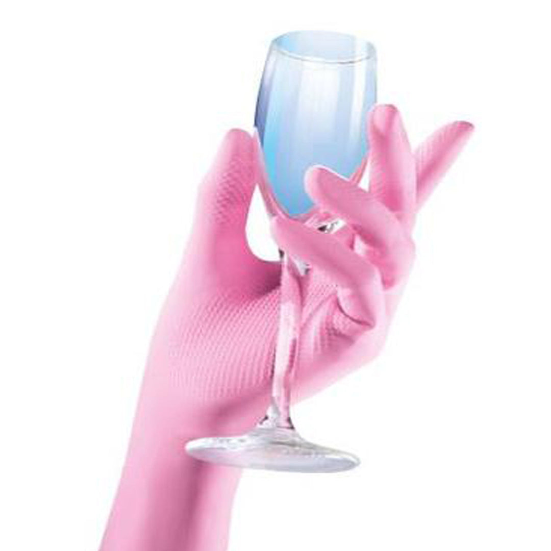 Vileda Candy Pink Sensitive Pamuklu Tek Medium Temizlik Eldiveni Pembe 2