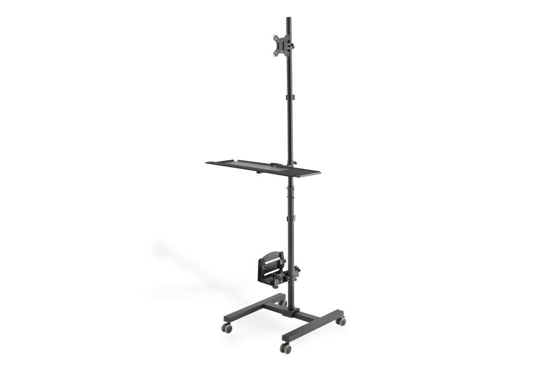 Digitus DIGITUS Mobile Workstation (Monitor Mount, PC Holder) Max. 8 Kg Load,32&quot; Screen Max., Black (DA-90374)