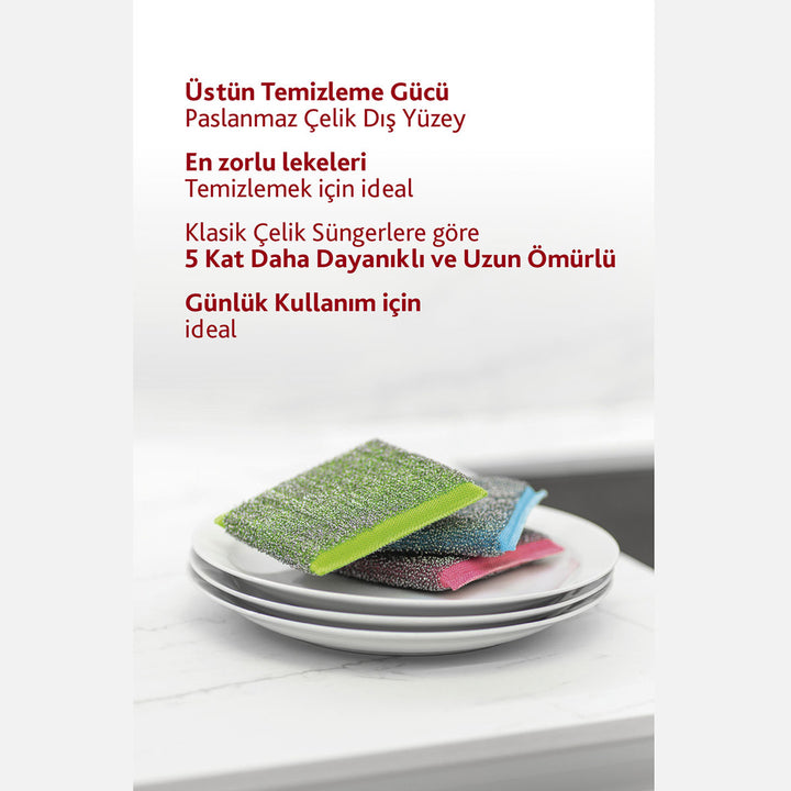 Vileda Glitzi Power Inox Ovma Süngeri 4