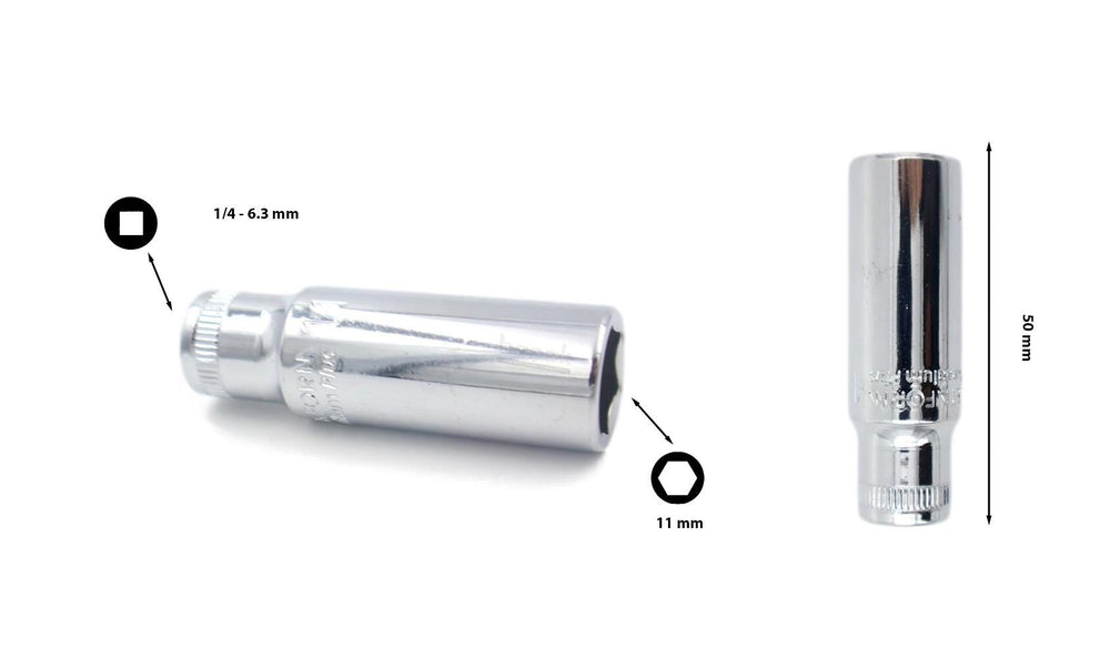 Ceta Form ¼” 11 mm 6 Köşe Derin Lokma Anahtar C04-H110 2