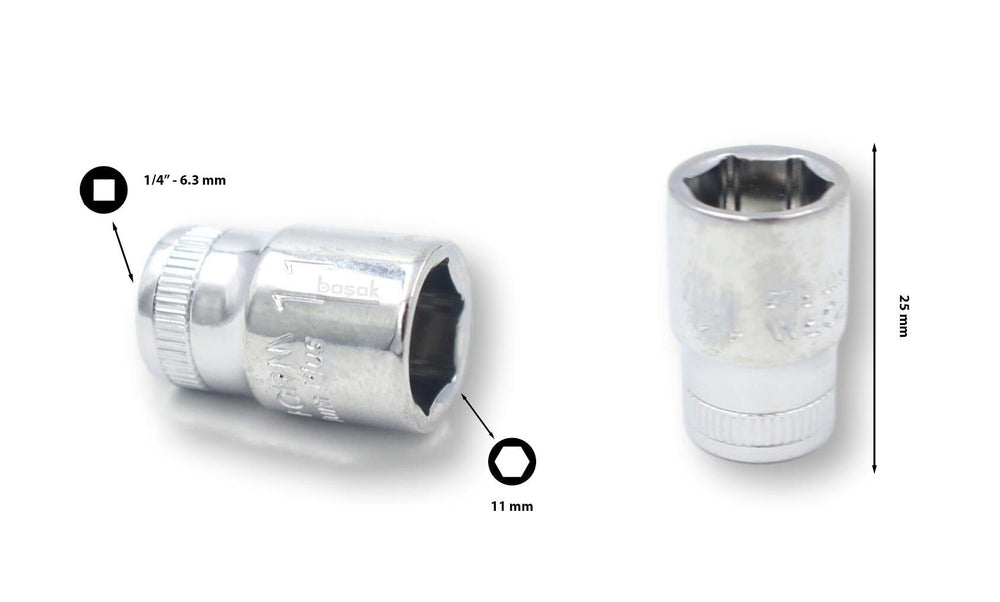 Ceta Form ¼” 11 mm 6 Köşe Lokma Anahtar C02-H110 2