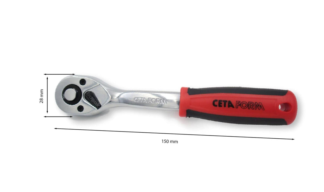 Ceta Form C01-14N 1/4 Düğmeli Cırcır Kolu (Açılı Gövde) 2