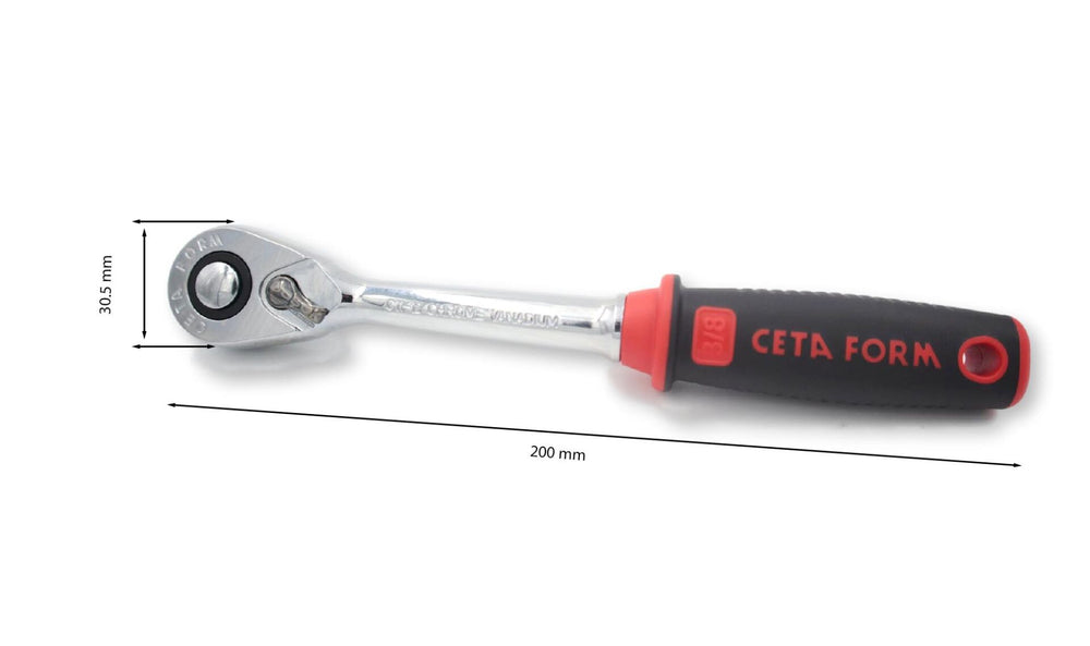 Ceta Form C11-12 3/8” Düğmeli Cırcır Kolu 200mm 2