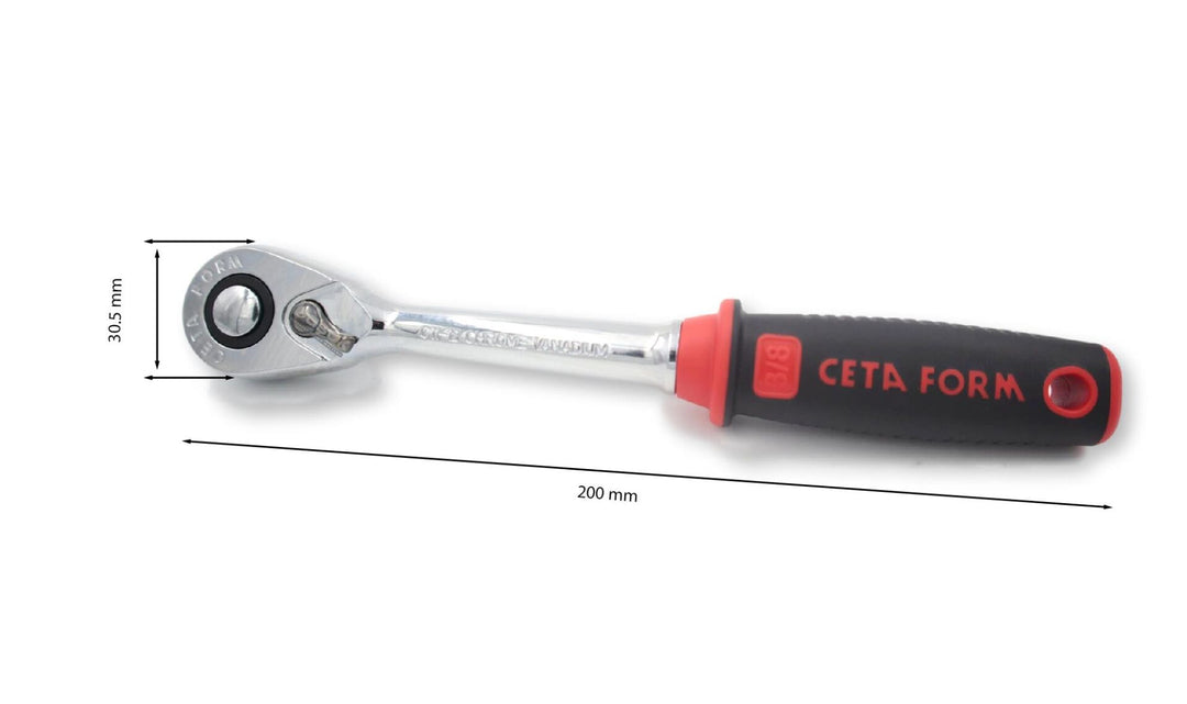 Ceta Form C11-12 3/8” Düğmeli Cırcır Kolu 200mm 2