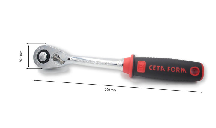 Ceta Form C11-12 3/8” Düğmeli Cırcır Kolu 200mm 2