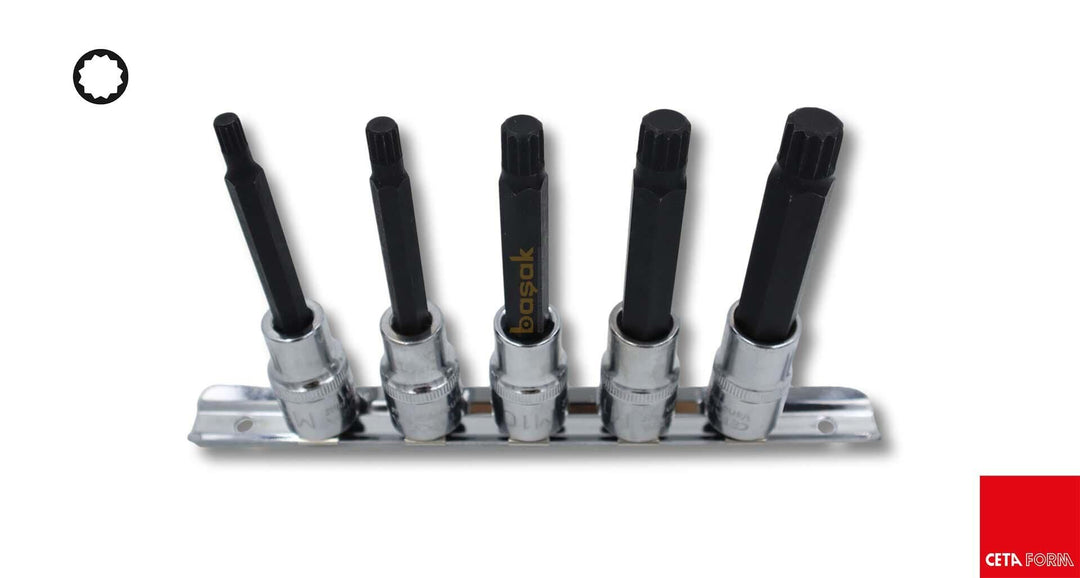 Ceta Form 1/2 XZN Uçlu 12 Köşe Uzun Lokma Takımı C28S-RX5L