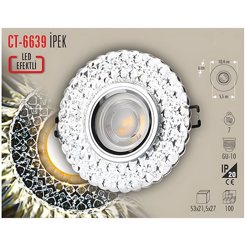 Cata Ct-6639 İpek Dekoratif Cam Spot 2