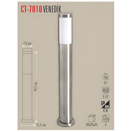 Cata Ct-7010 Bahçe Armatürü 80 cm 2