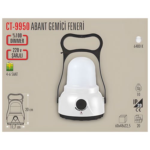 Cata CT-9950 Abant Gemici El Feneri Şarjlı 2