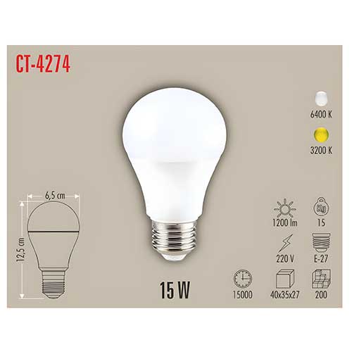 Cata Ct-4274 15W Led Ampul (E27) (Beyaz) 2