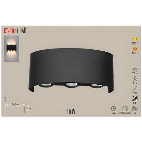 Cata Ct-8011 10W Haiti Led Aplik Dış Mekan (Amber) 2