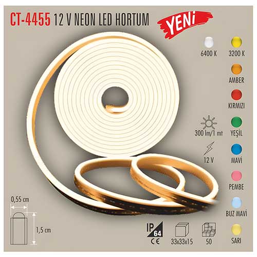 Cata Ct-4455 12V Neon Led Hortum (Beyaz) 4
