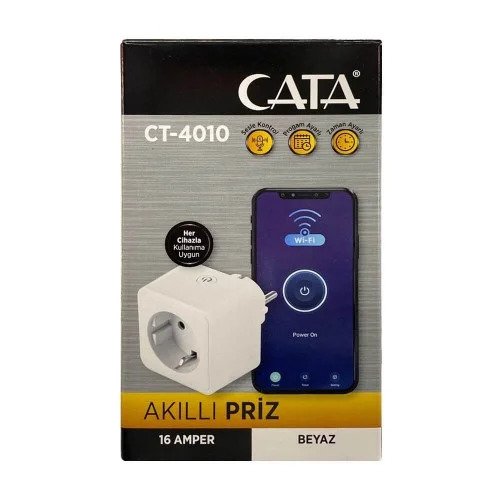 Cata Ct-4010 Wi-fi Akıllı Uzaktan Kumandalı Priz 16 Amper 4
