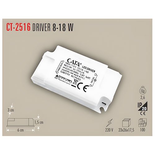 Cata Ct-2516 Slim ve Sıva Üstü Panel Driver 9-18 W 2
