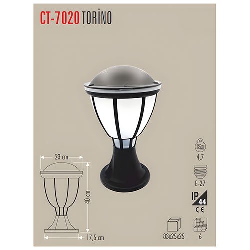 Cata Ct-7020 Torino Bahçe Armatürü 2