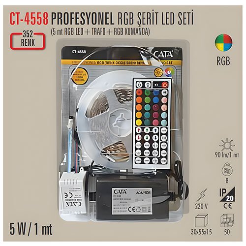 Cata Ct-4558 RGB Şerit Led Seti (352 Renk) 2