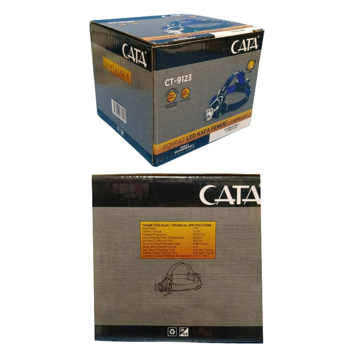 Cata CT-9123 Poyraz Kafa Lambası Şarjlı Lamba 4