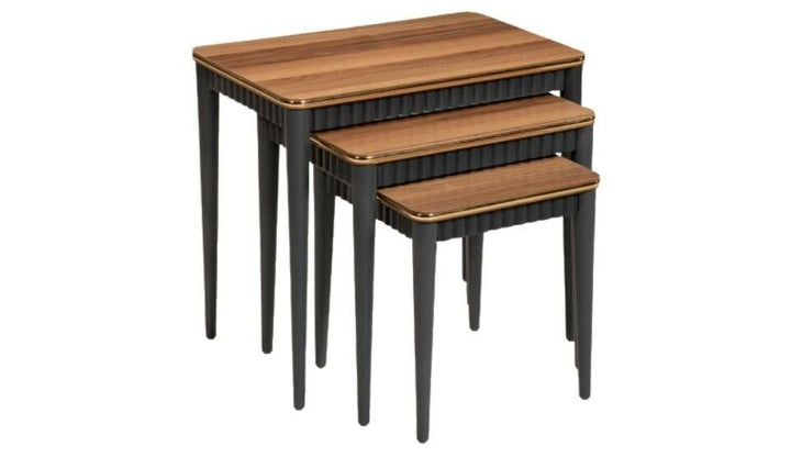 Lodos Ceviz-Antrasit 3lü Zigon Sehpa 4