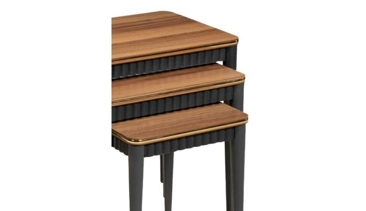 Lodos Ceviz-Antrasit 3lü Zigon Sehpa