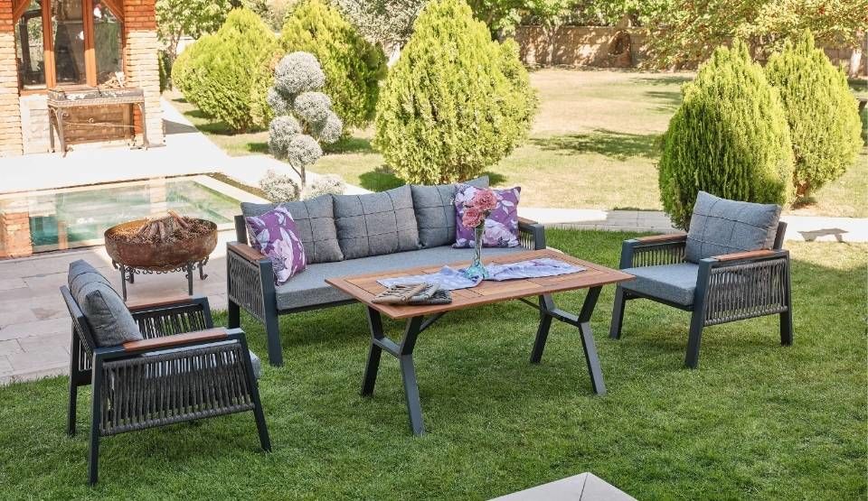 Efes Plus 3-1-1 Ireco Sehpalı Bahçe Oturma Grubu 2