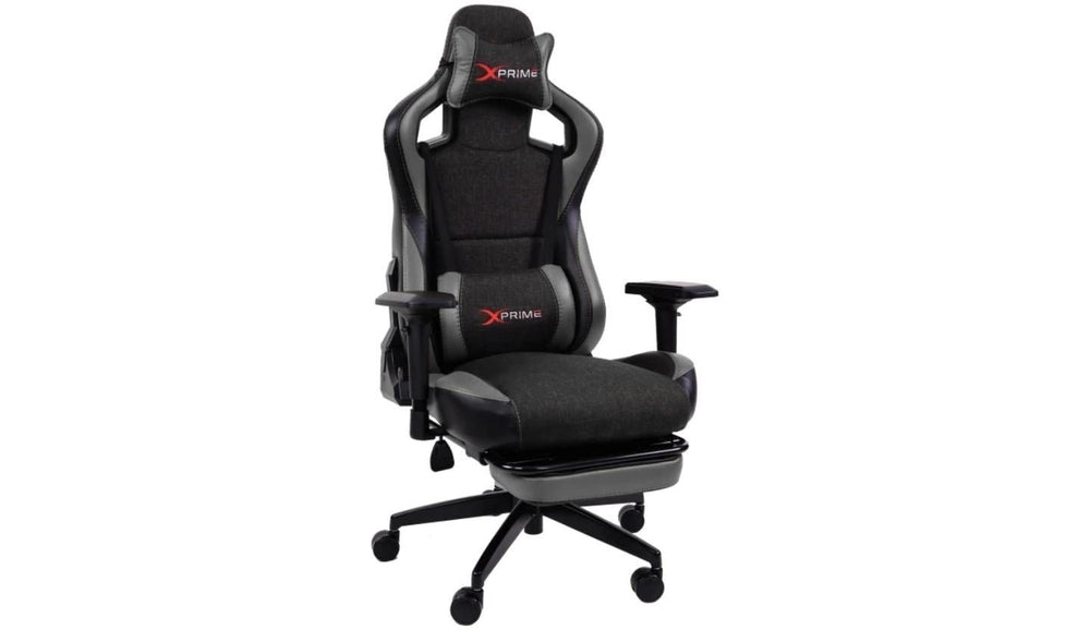 XPrime Over Pro Oyuncu Koltuğu Hybrid Kumaş 4D Kolçak Gri 2